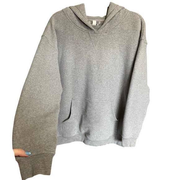 Lululemon All Yours Hoodie Sweatshirt Pullover Fleece Heathered Gray Size 12 - Picture 5 of 13